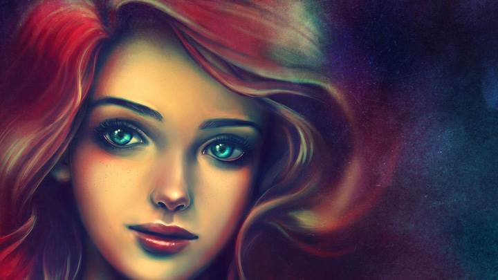 Beautiful Sketch Face Closeup Of A Girl